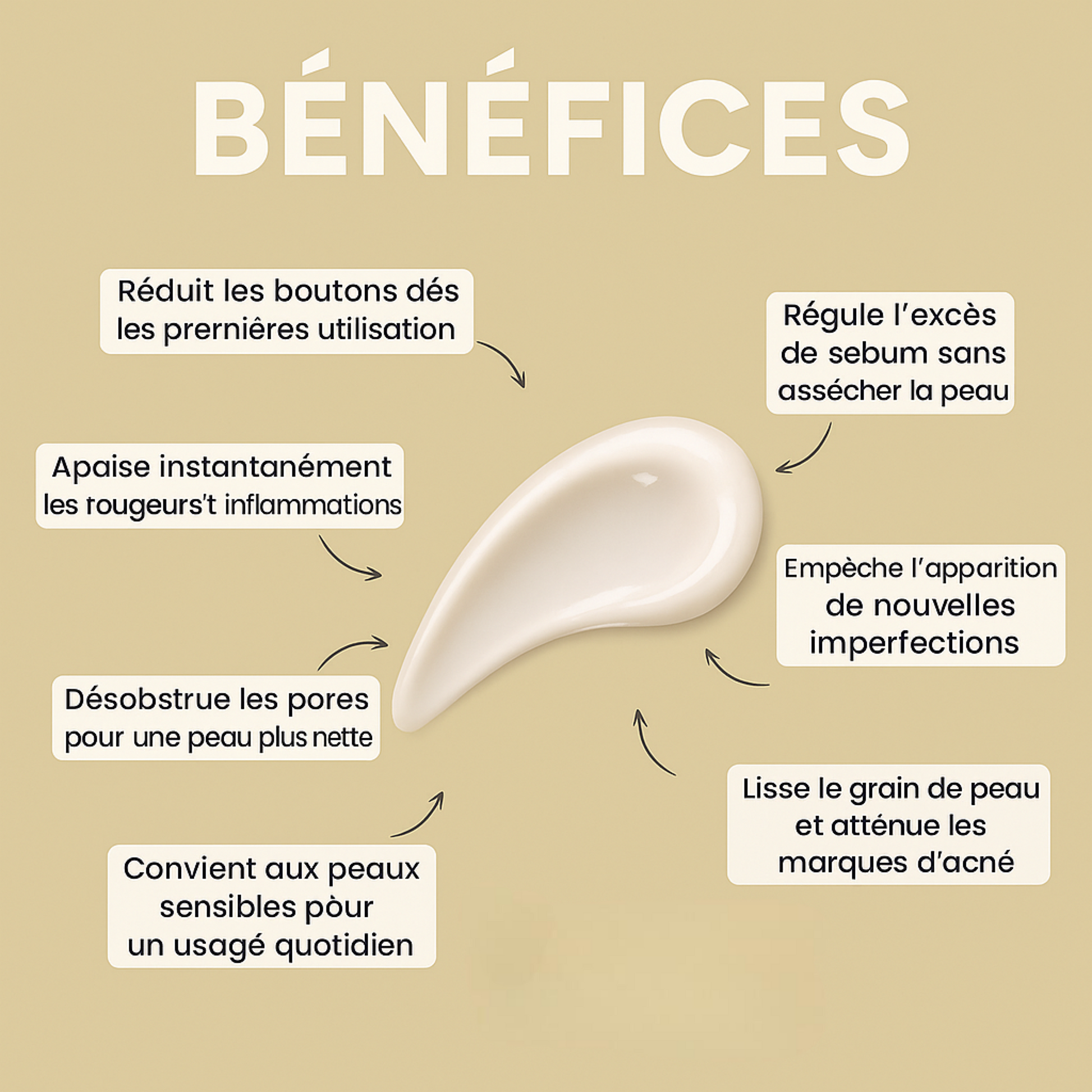 Crème Coréenne Anti-Acné Bio Action Rapide, Peau Lisse & Bestseller TikTok