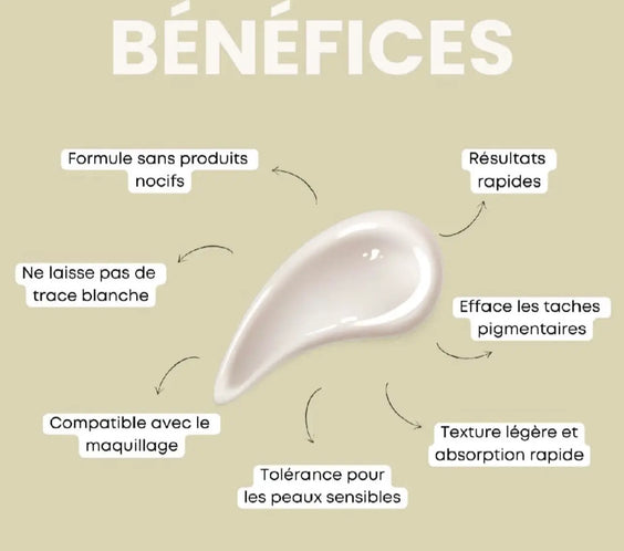 Crème Anti Taches Coréenne Bio Éclaircissant Puissant & Teint Uniforme